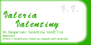 valeria valentiny business card